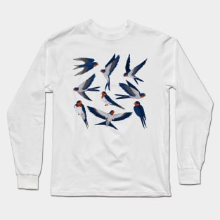 Swallow birds collection Long Sleeve T-Shirt